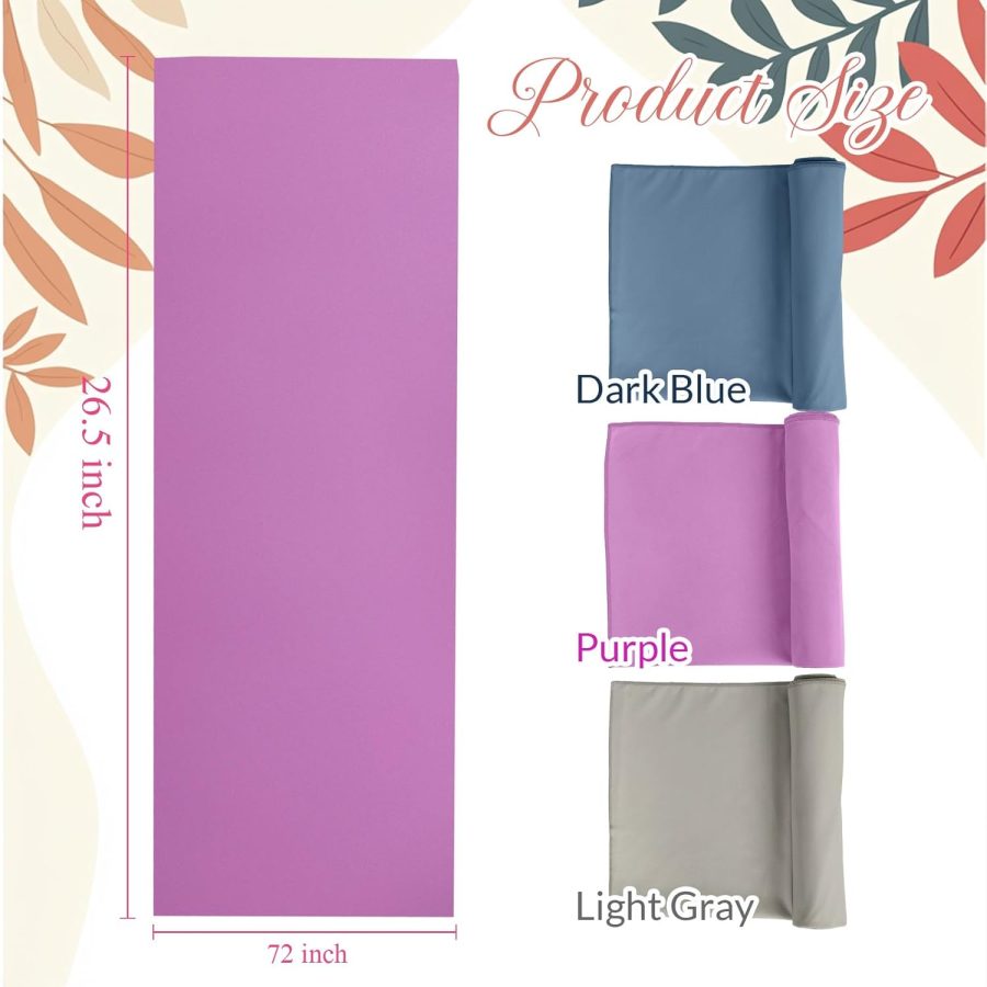 3 Pack 26"x73" Hot Yoga Mat Towel Pack Non-Slip Yoga Mat Gym Sweat Absorbent  Towel for Pilates Workout Women Men - Image 2