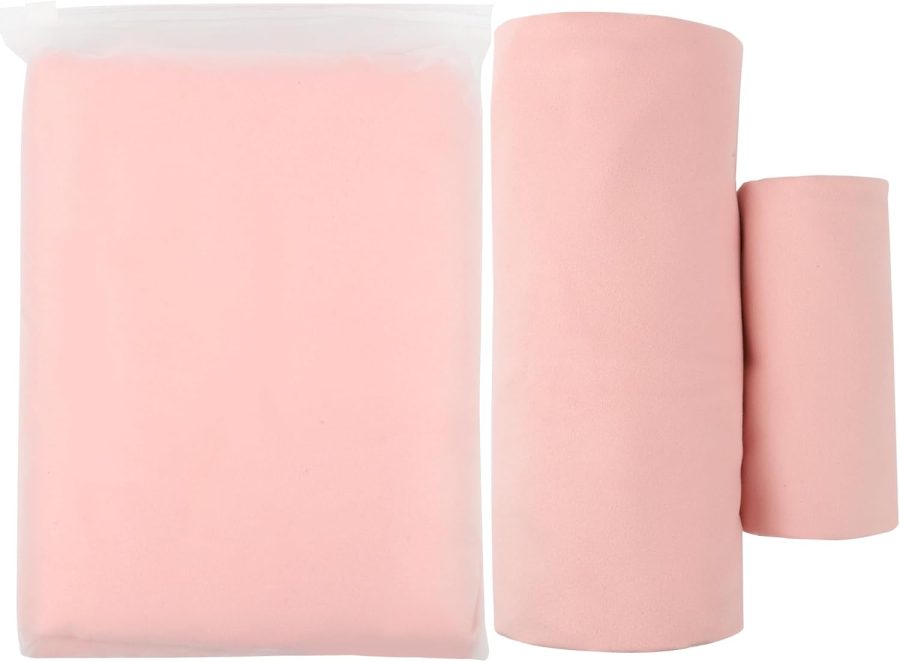 2 Pack  Quick Dry Travel Towel, Super Absorbent Ultra Compact Lightweight Camping Towel for Gym, Hiking, Pool, Yoga - Pale Rose
