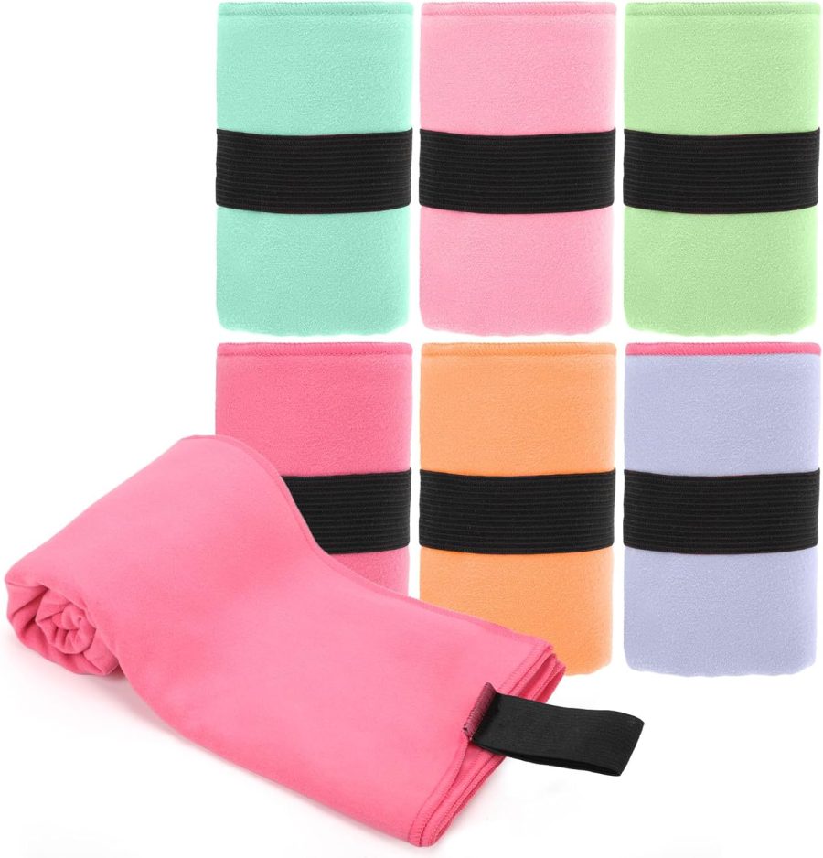 6 Pack  Gym Towel Quick Dry Lightweight Workout Gear for Men Women Sports Exercise Fitness Tennis Running Riding Hiking Camping Yoga Sweat Towels(6 Pack(Light))
