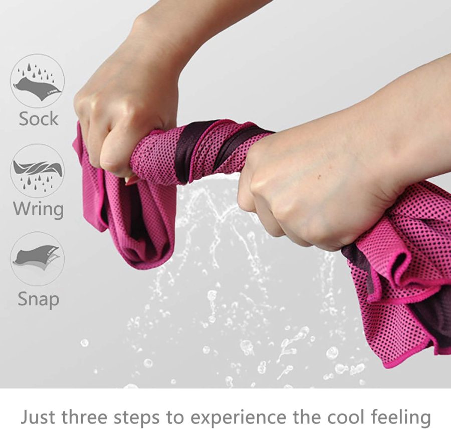 4 Packs Cooling Towel (40"x 12"), Ice Towel, , Soft Breathable Chilly Towel Stay Cool for Yoga, Sport, Gym, Workout, Camping, Fitness, Running, Workout & More Activities (Multicolor) - Image 2